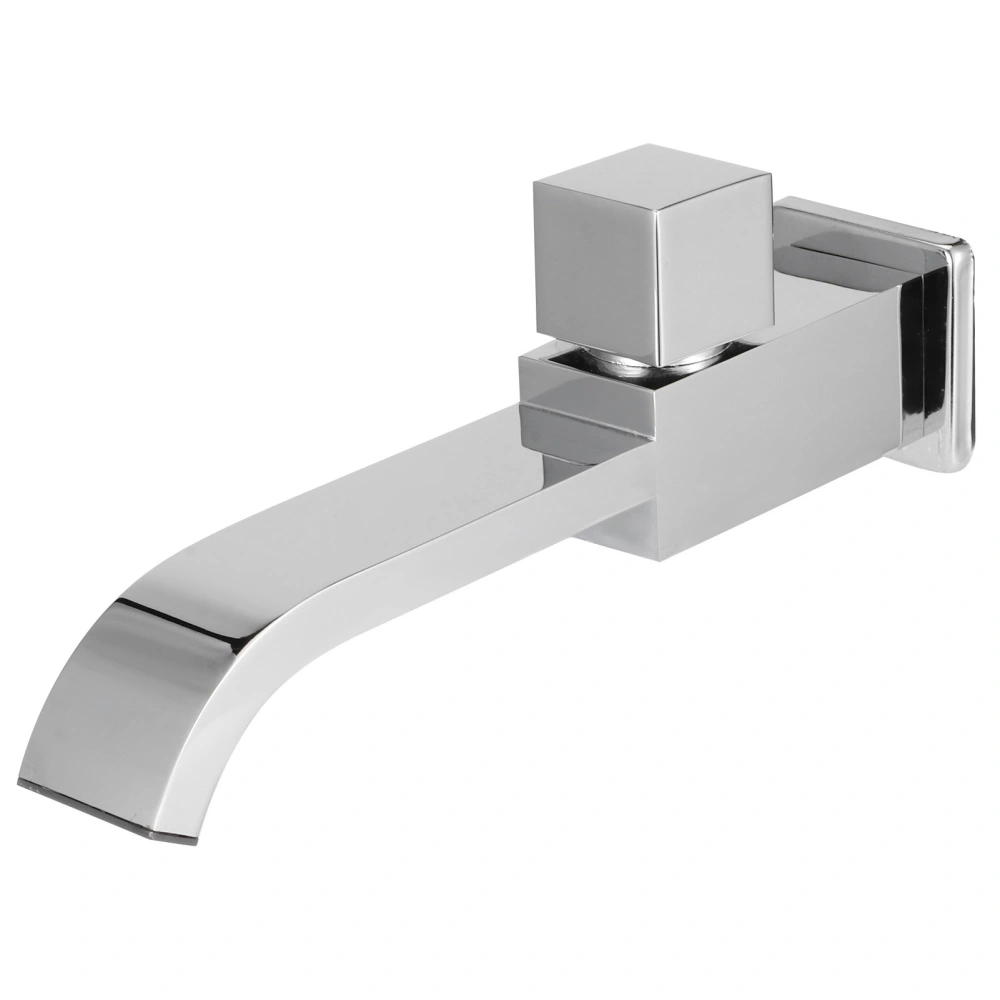 G1/2 Wall in Faucet Single Cold Waterfall Sink Basin Water Tap Bathroom Accessory(Chrome Color )