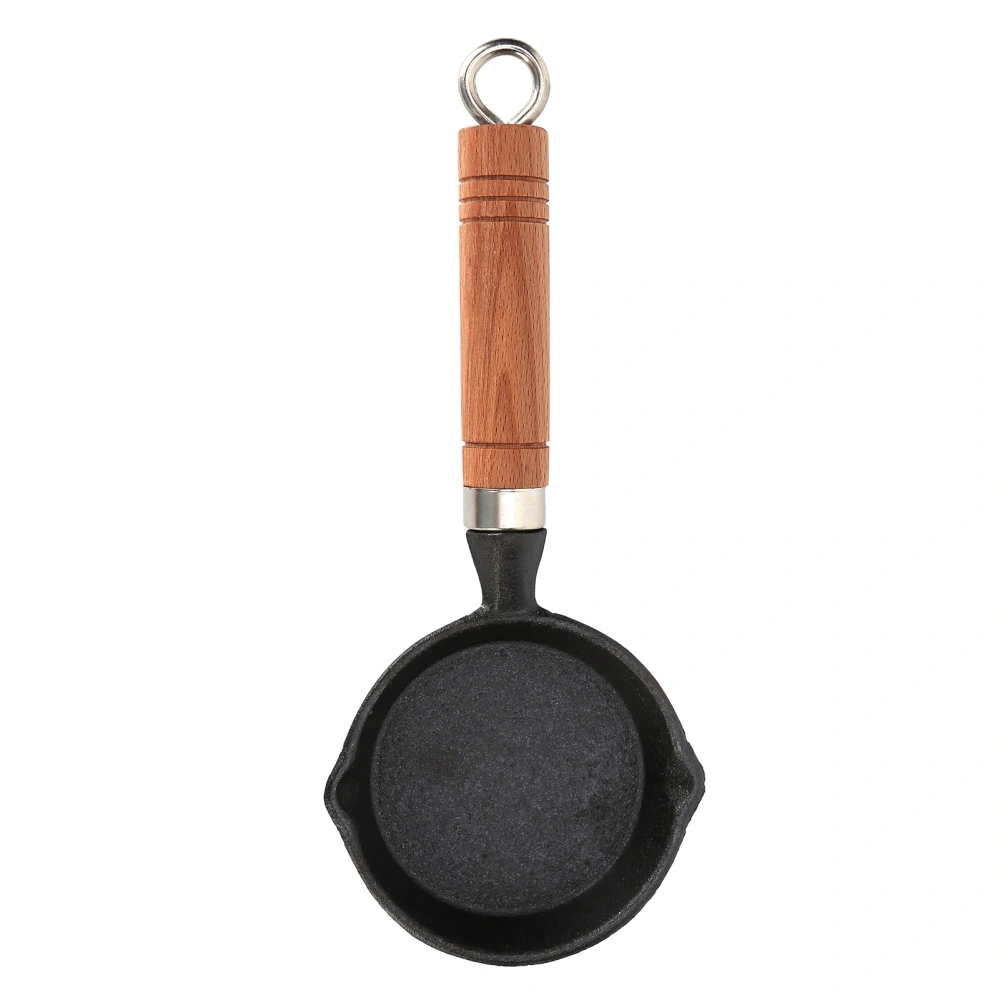 Egg Pan Nonstick Paint Coating Scald Proof Handle Cast Iron Antirust Omelette Pan for Fried Egg Hot Oil