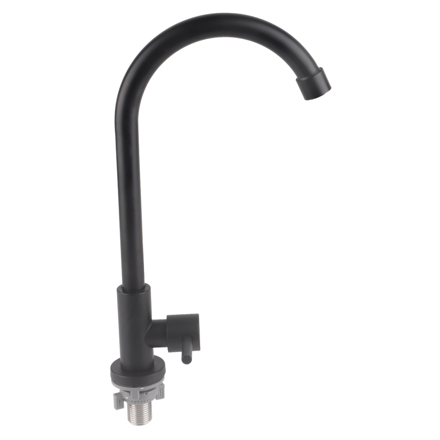G1/2 Faucet 90 Degree Rotating Single Cold Matte Black Water Tap for Kitchen Sink Basin