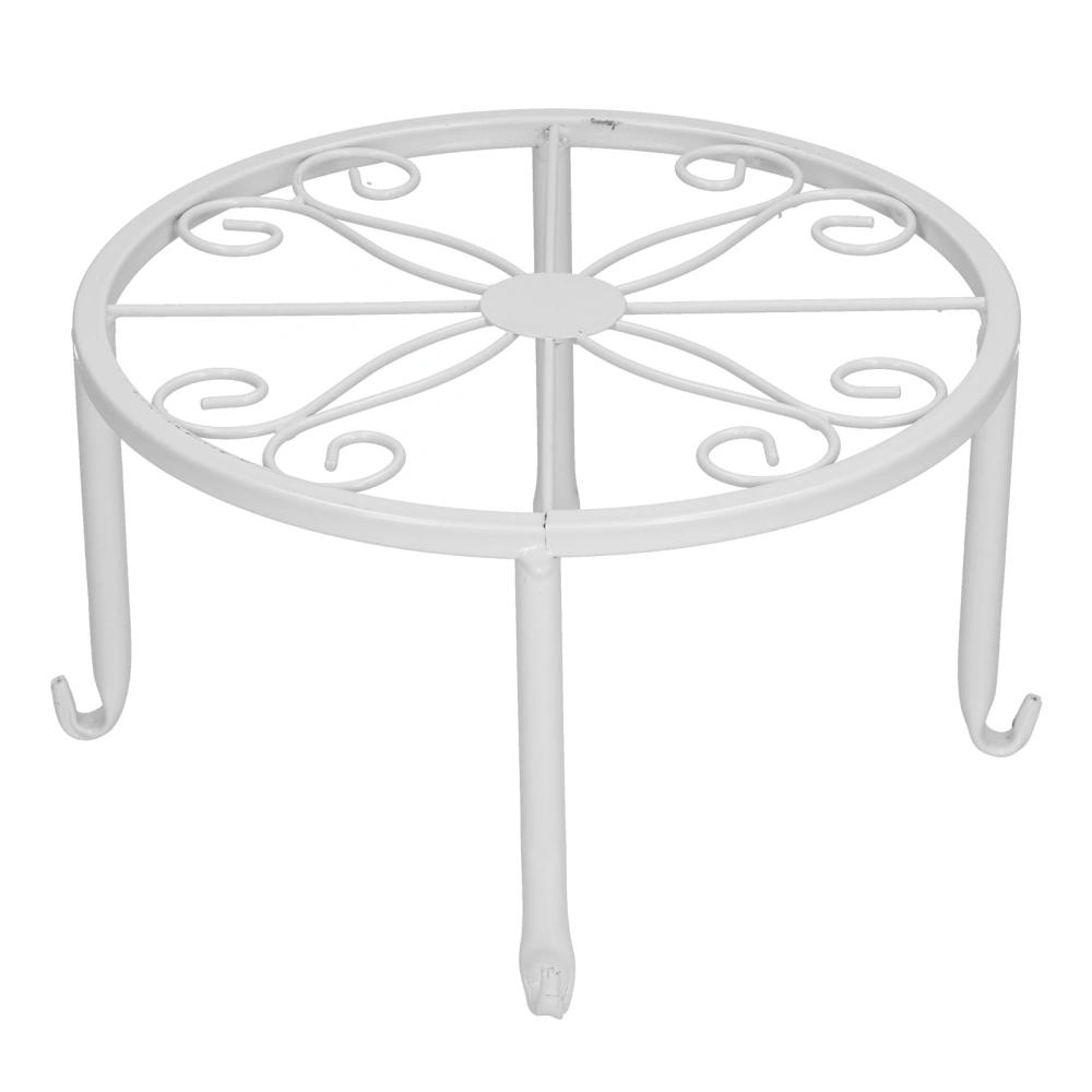 Plant Stand FloorStanding Single Layer Flower Pot Rack Shelf for Balcony Living Room(White )