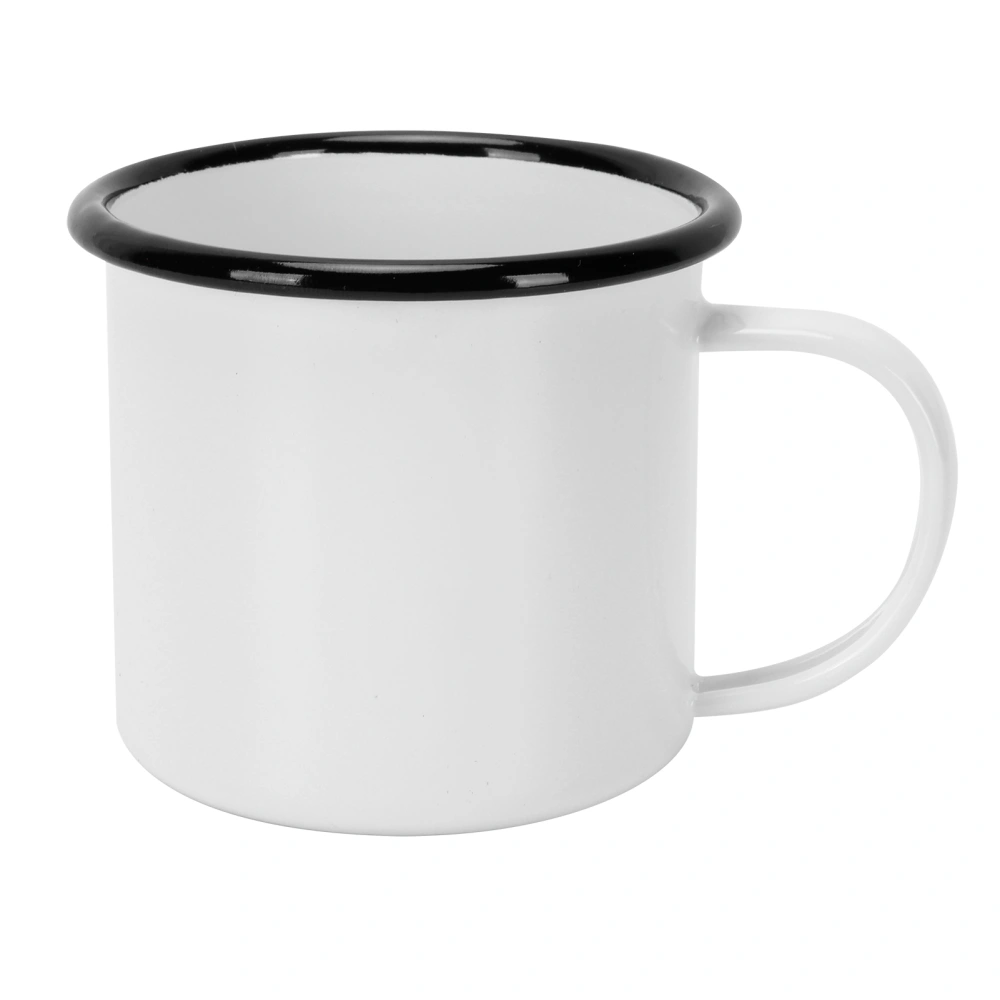 8cm 350ml Enamel Cup Environmentally Friendly Thickened Water Cup for Coffee Wine Water SuppliesWhite