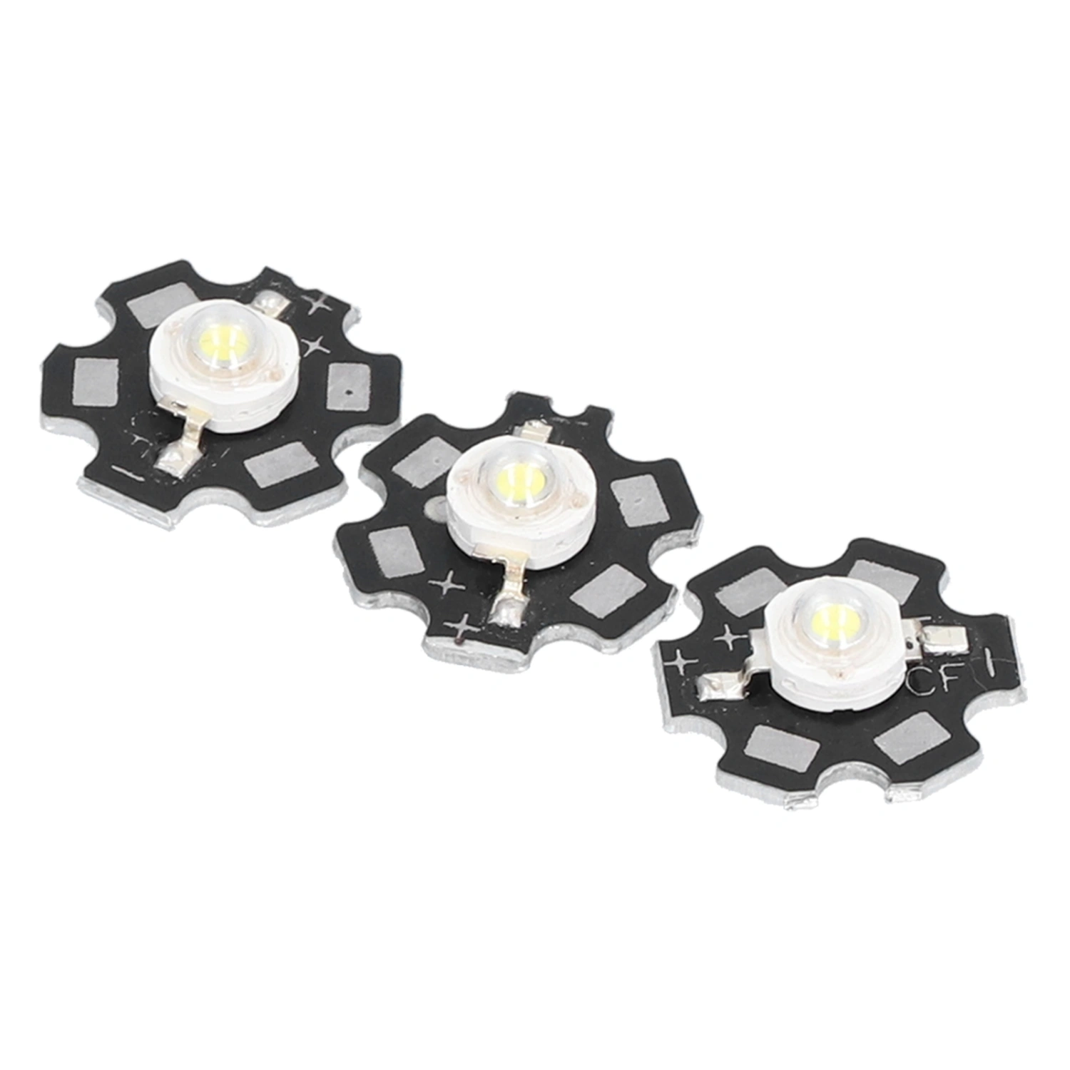 10PCS 1W LED Chip Highlight DIY Light Beads with Aluminum Base 6500k 90lm 20mm White Light