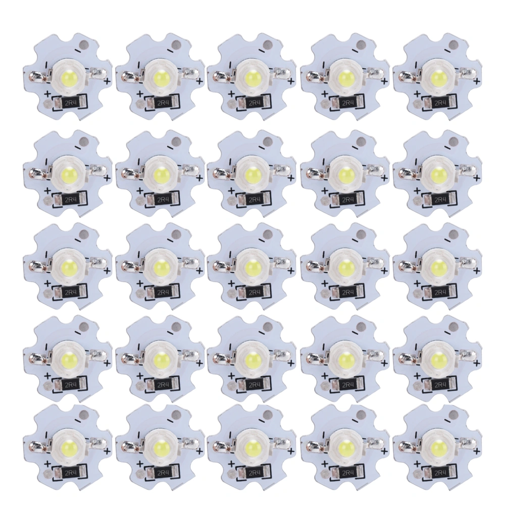 25Pcs 5V LED Chips 200LM 3W High Power LED Lamp Beads for DIY Lighting FixturesCold White 10000K