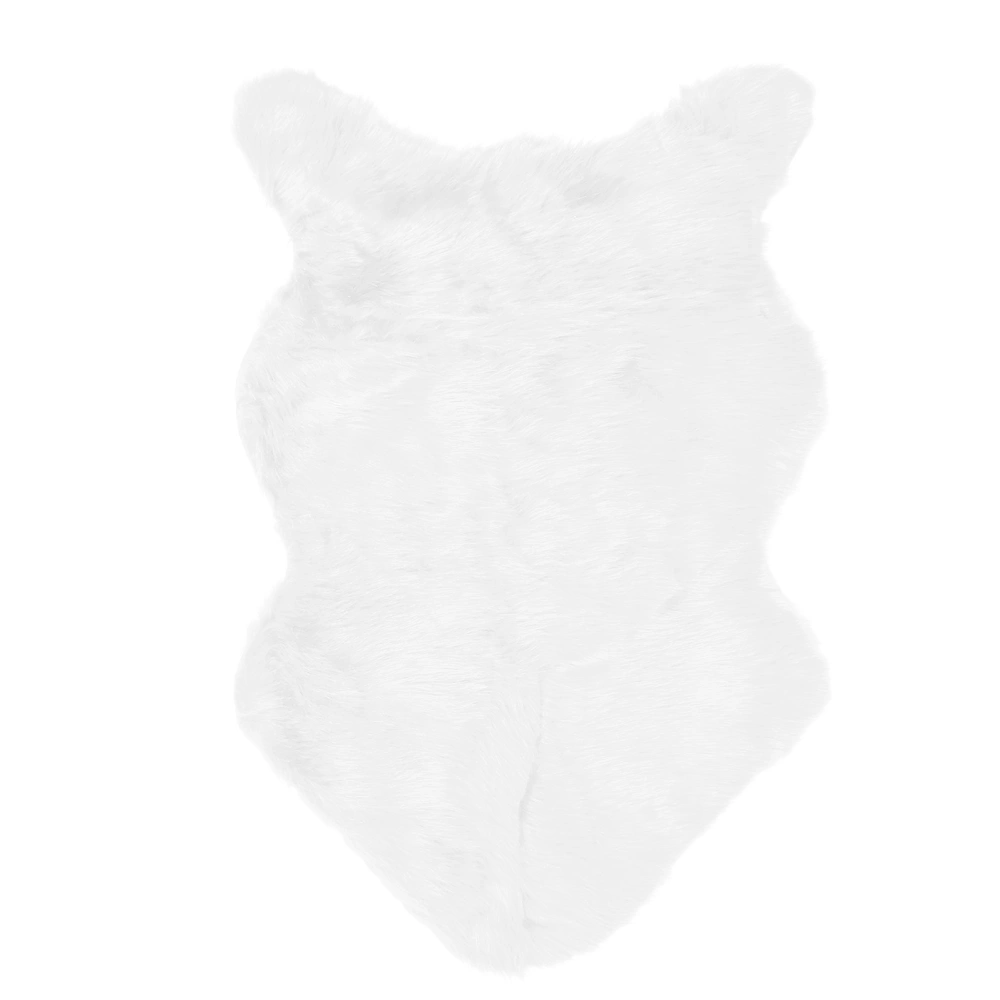 Faux Sheepskin Fur Rug Soft Carpet Area Rug for Bedroom Sofa Floor Living Room DecorWhite