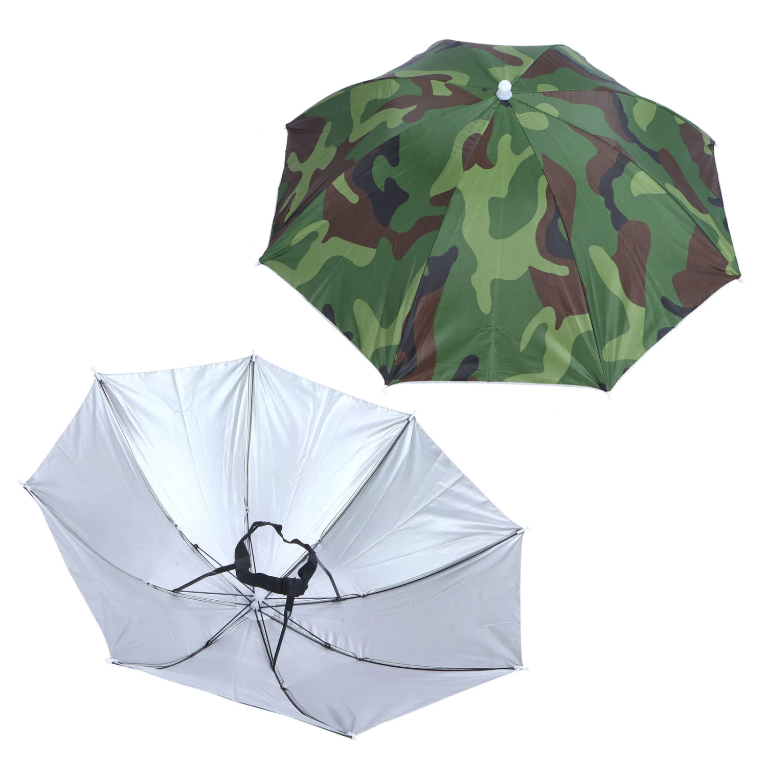 Foldable Umbrella Hat Portable Waterproof Outdoor Fishing Umbrella Cap for AdultCamouflage