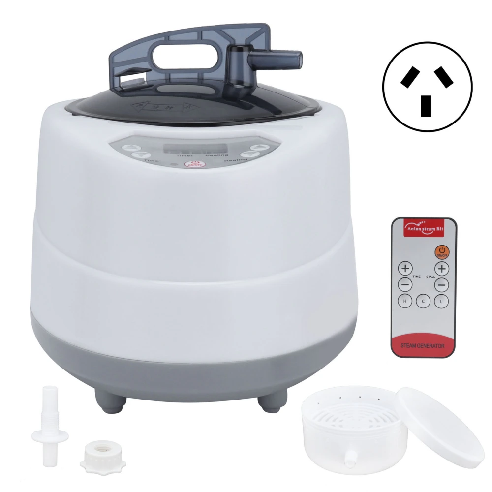 1000W Household Sauna Steamer Pot 2.0L Portable Sweat Spa Steam Pot for Body DetoxAU Plug AC 220-240V