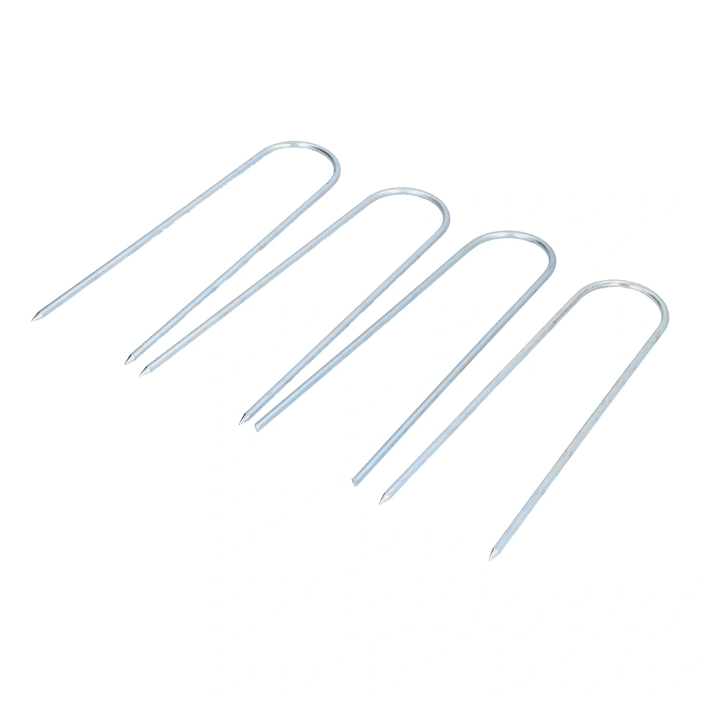 4PCS U Shaped Nail Tent Nails Ground Staple Stainless Steel Garden Pegs Securing Lawn Supplies