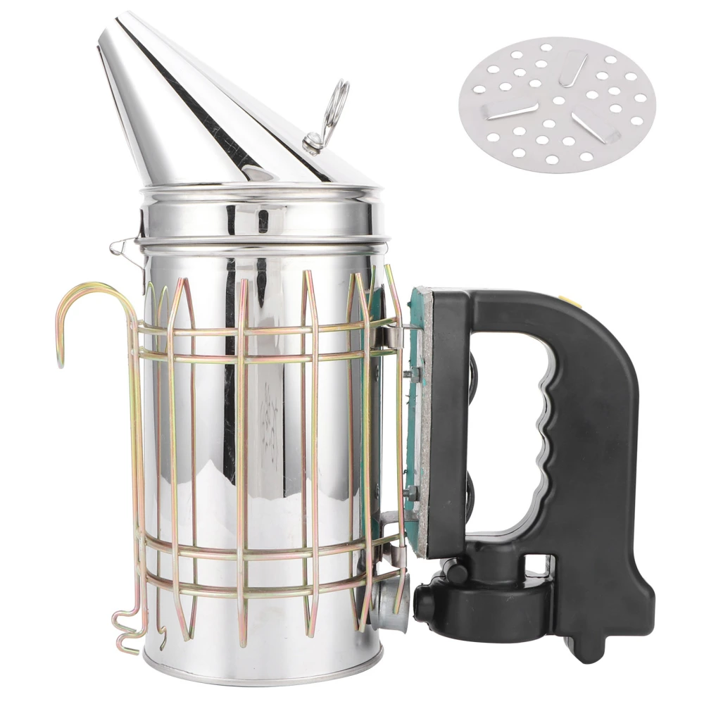 Electric Beehive Smoker 5V Stainless Steel with Heat Shield Handle Beekeeping Equipment