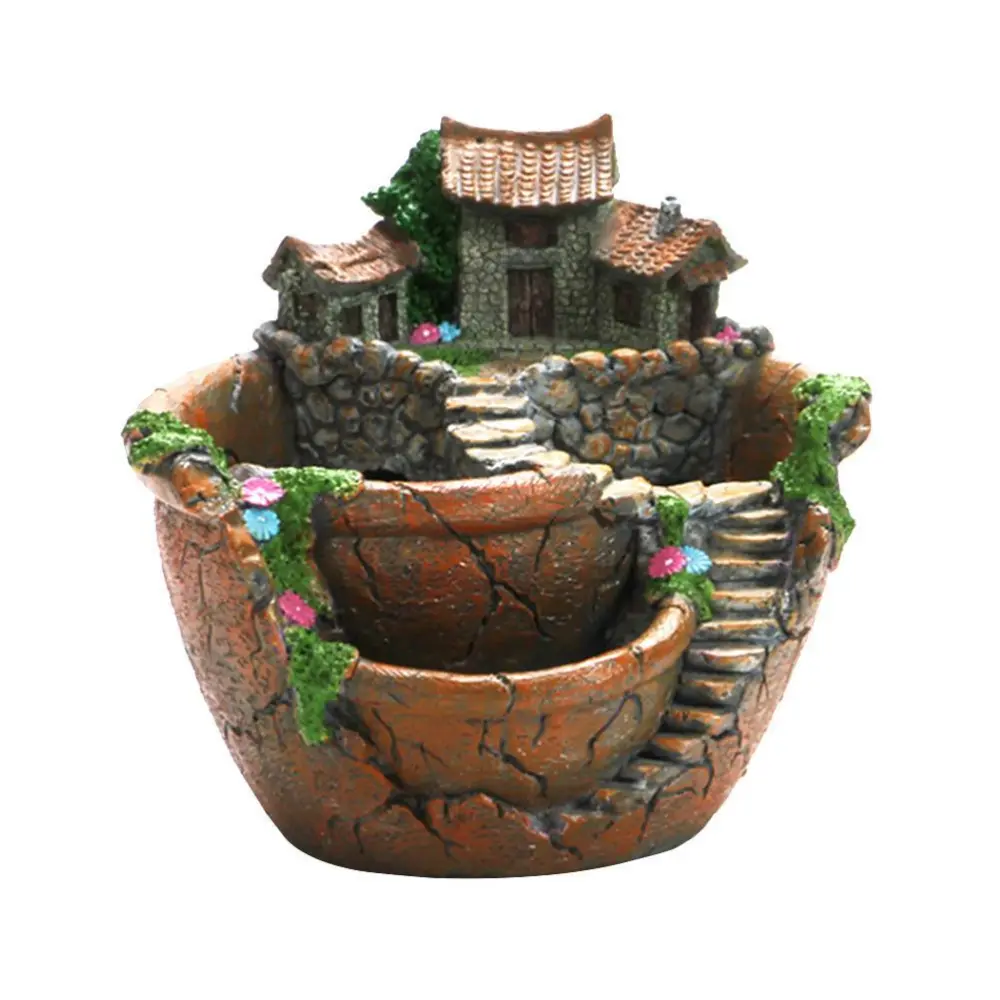 Plants Pot Succulent Plants Pot with Sweet House Flower Basket Planter Pot Garden Decoration