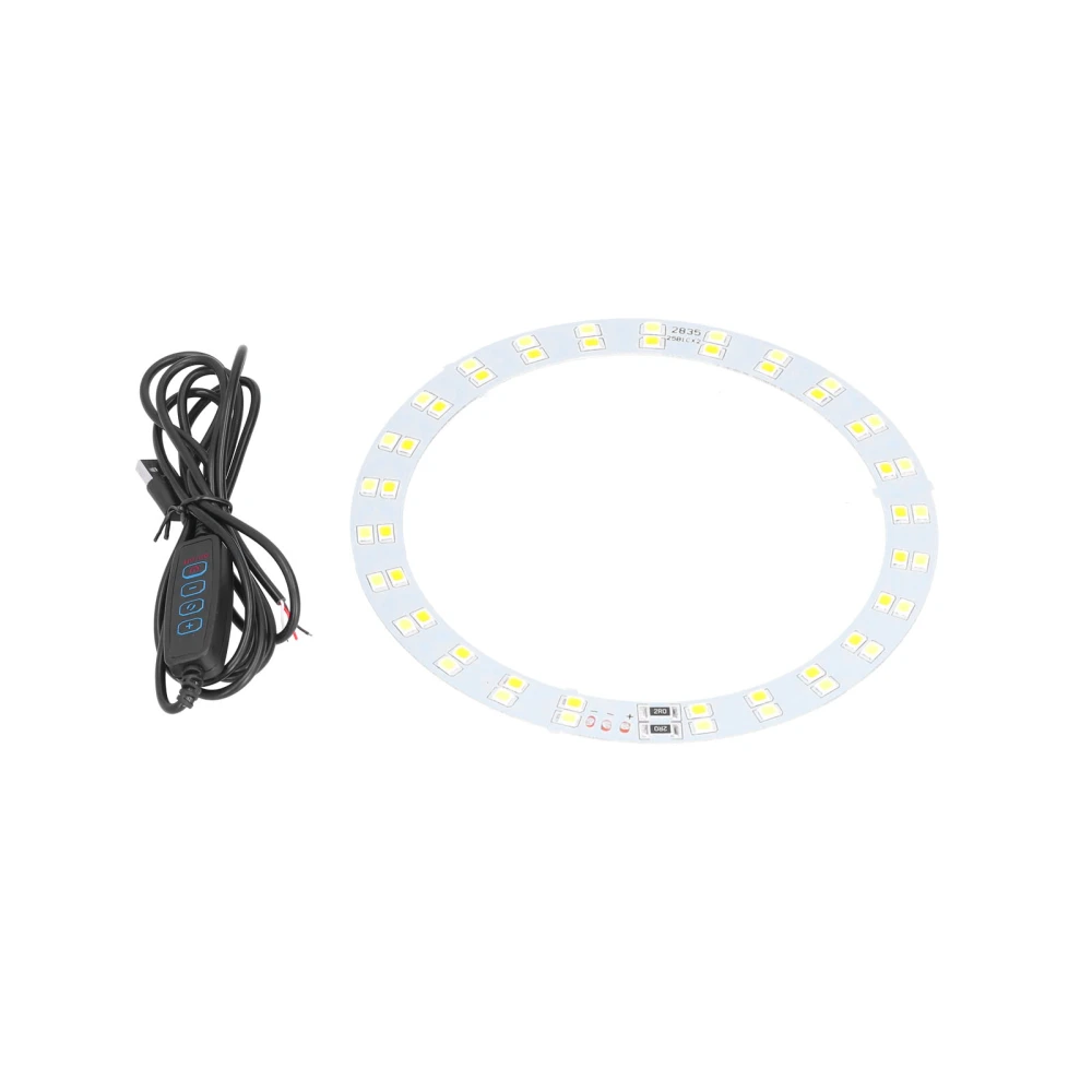 3V‑5V Ring Light Board 10W LED Ring Light Plate with Cold and Warm 2 Color Lighting USB Powered for Daily Lighting