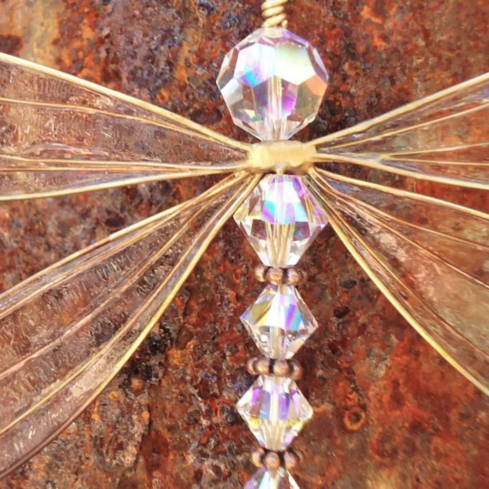 Dragonfly Crystal Suncatcher Hanging Crystal Suncatcher for Garden Wedding Car Decor