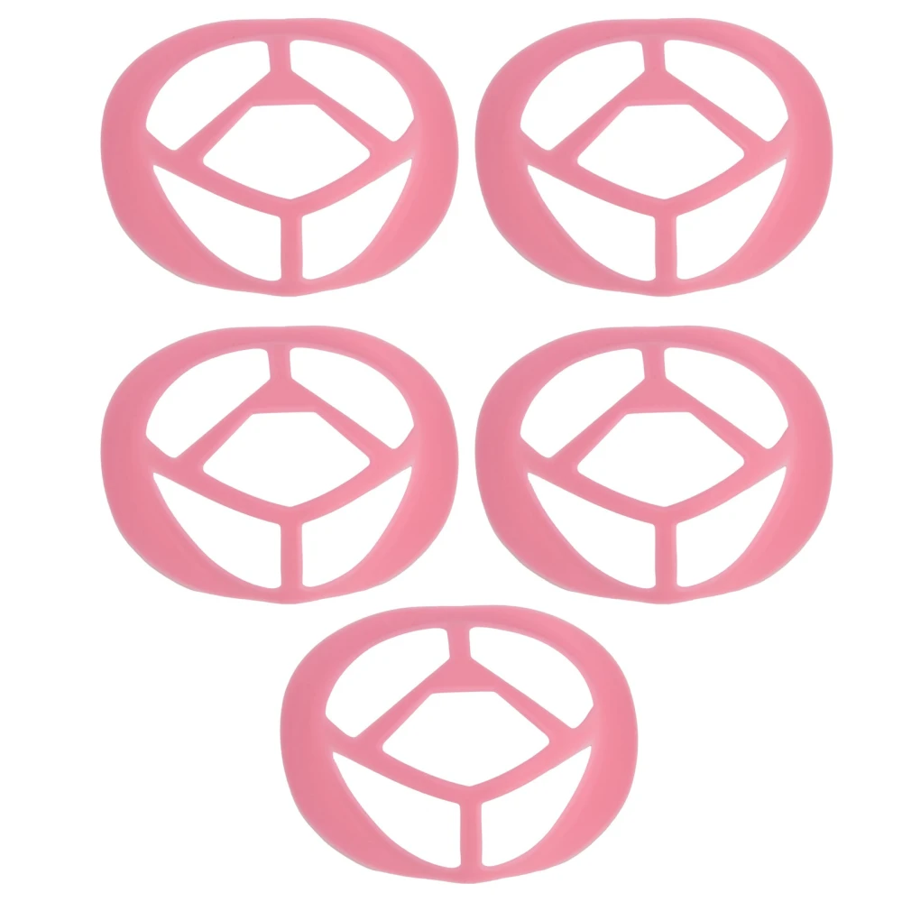 5PCS Face Inner Bracket Comfortable Breathing Face Guard Support Frame for Adult MouthMuffle(Pink )