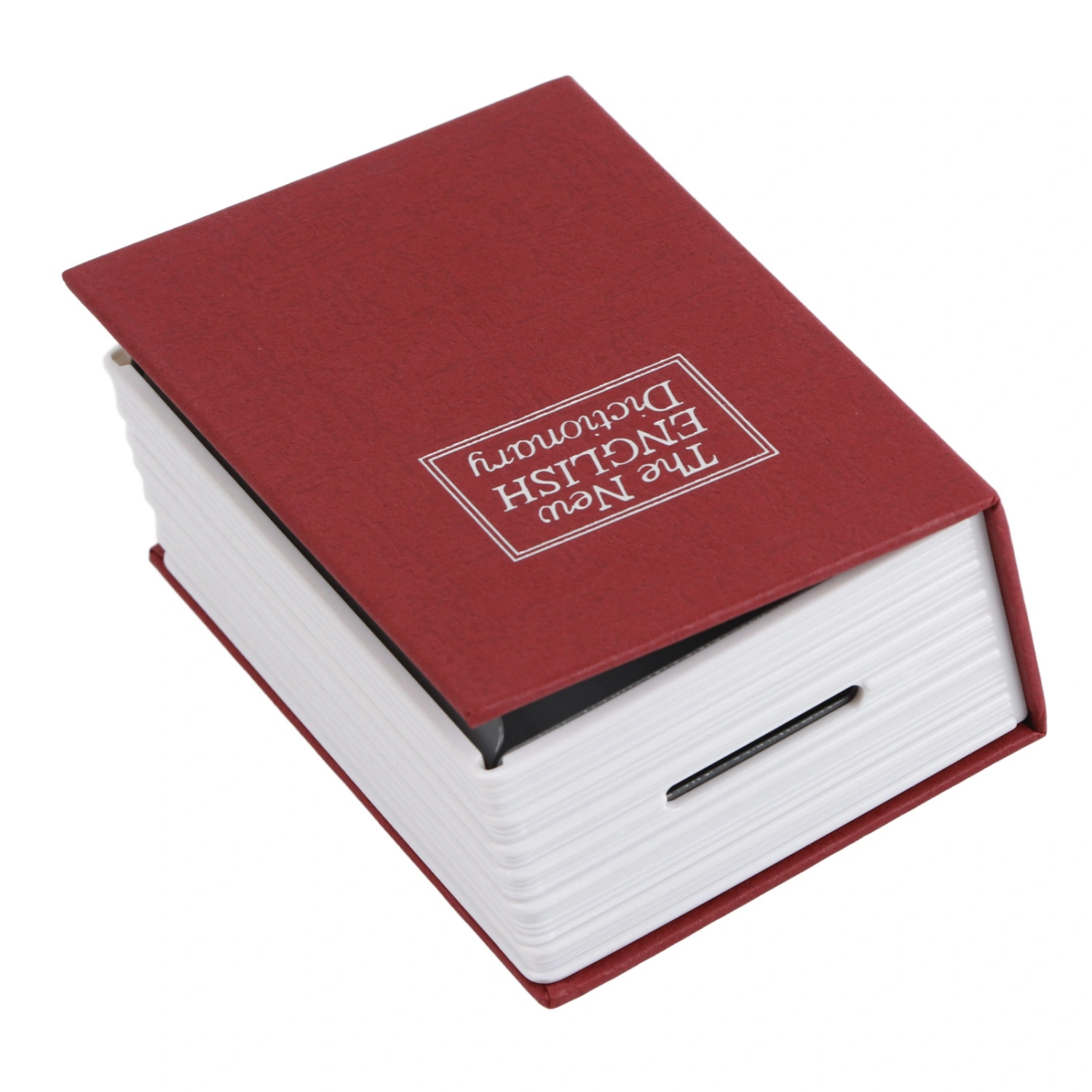 Mini Safe Box Simulation Book Security Money Jewelry Box with Lock Keys for Home OfficeRed