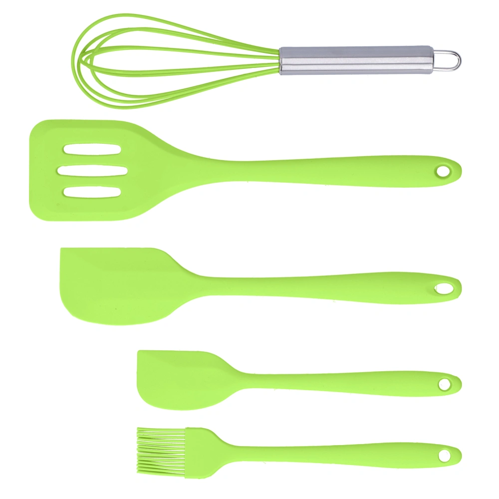 Cooking Spatula Set Silicone Baking Scraper Heat-Resistant Egg-Beater Kitchen UtensilGreen