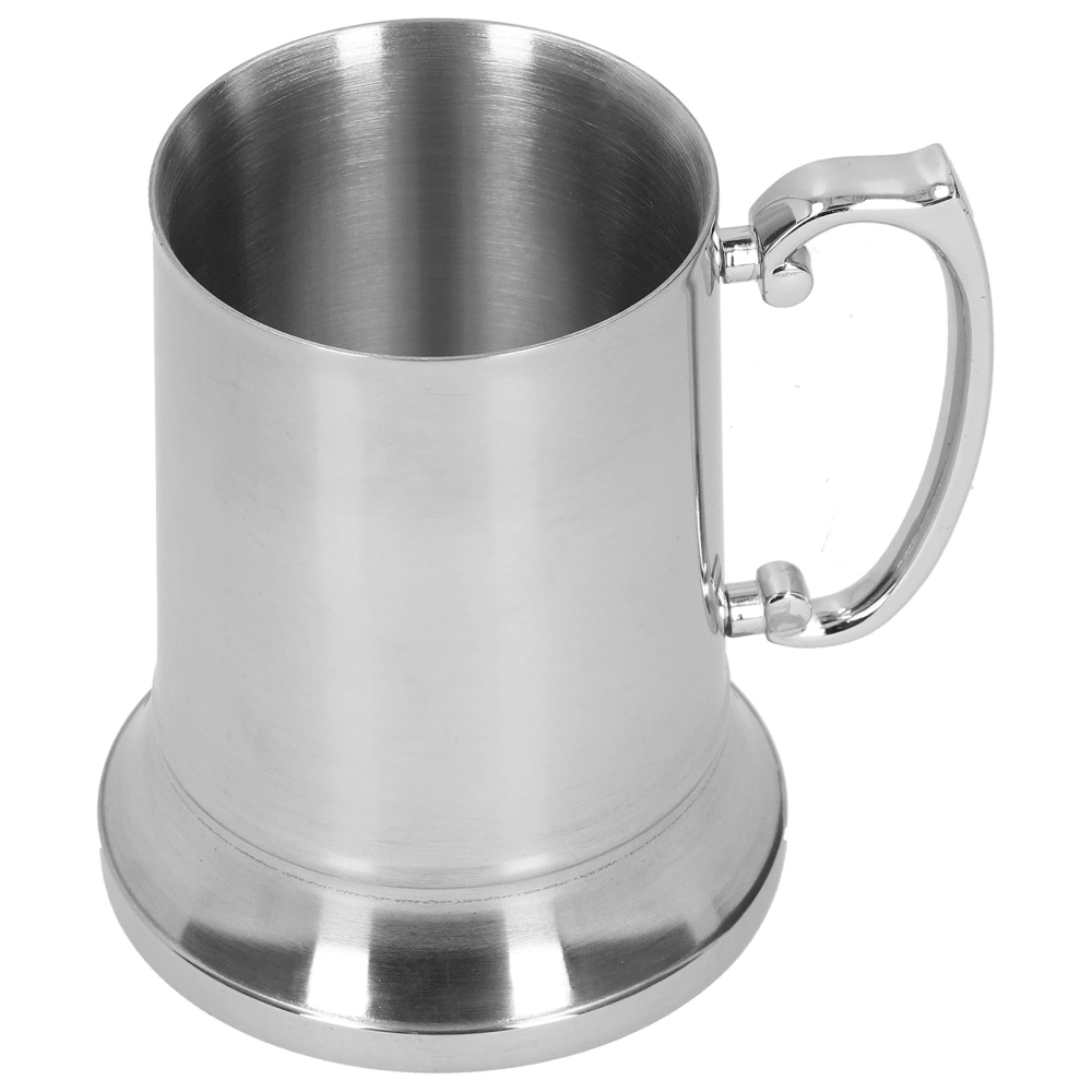 Stainless Steel Mug Silver with Handle for Bar Hotel Supplies Cocktail Glass Goblet Cups450ml