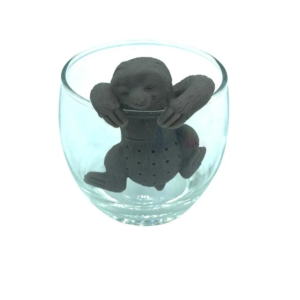 Sloth Tea Infuser Silicone Sloth Tea Maker Nontoxic Lovely Cartoon Silicone Tea Filter