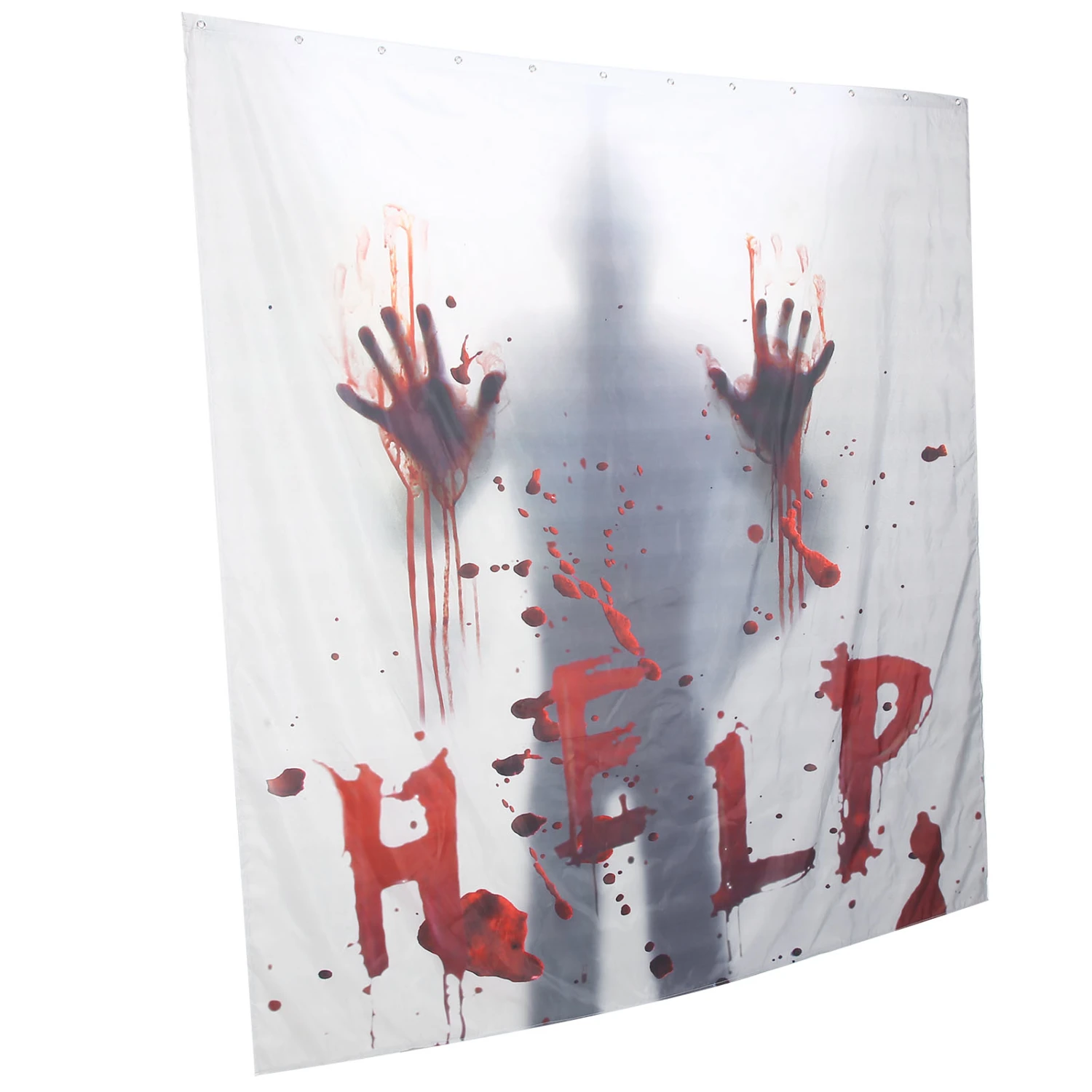 Shower Curtain Halloween Horror Polyester Fiber Bath Curtains with Hooks Bathroom Accessory