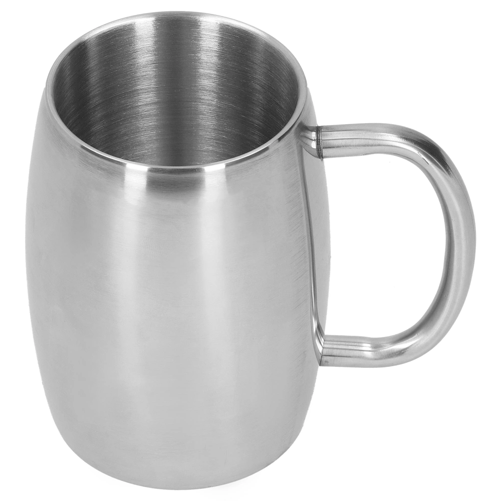 400ml Stainless Steel Beer Mug with Handle Coffee Mugs Milk Tea Cup Gift Drinkware for Office