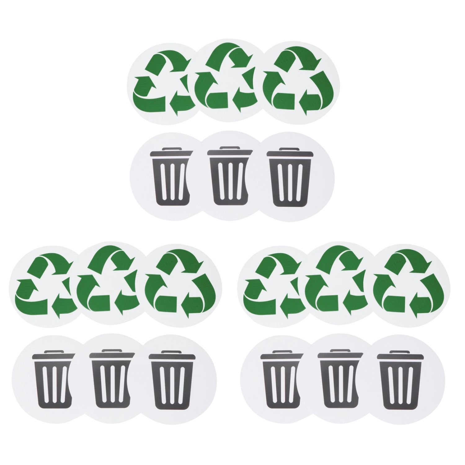 18Pcs Recyclable Environmental Label Trash Recycle SelfAdhesive Home Outdoor Waterproof Label