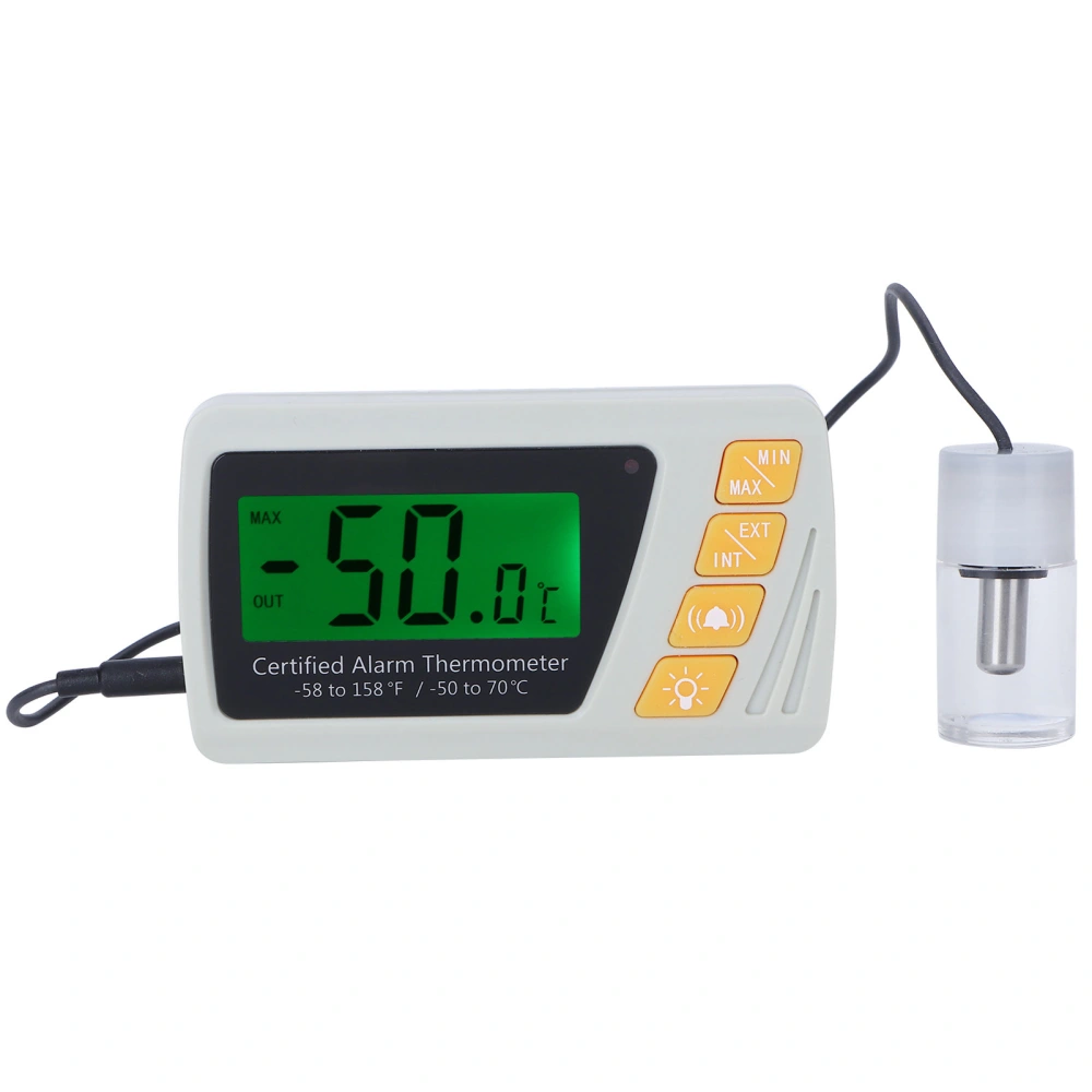 Vaccine Thermometer with Propylene Glycol Bottle Probe Acoustic Alarm for Incubator Cooler