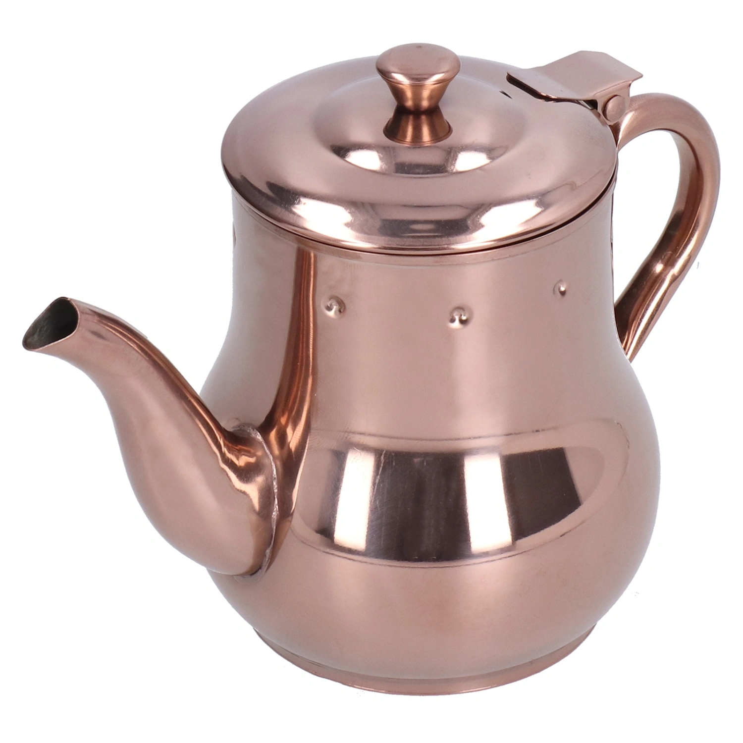 Stainless Steel Teapot Rose Gold 500ML Integrated Cover and Anti‑scalding Handle Design Suitable for Conference Rooms