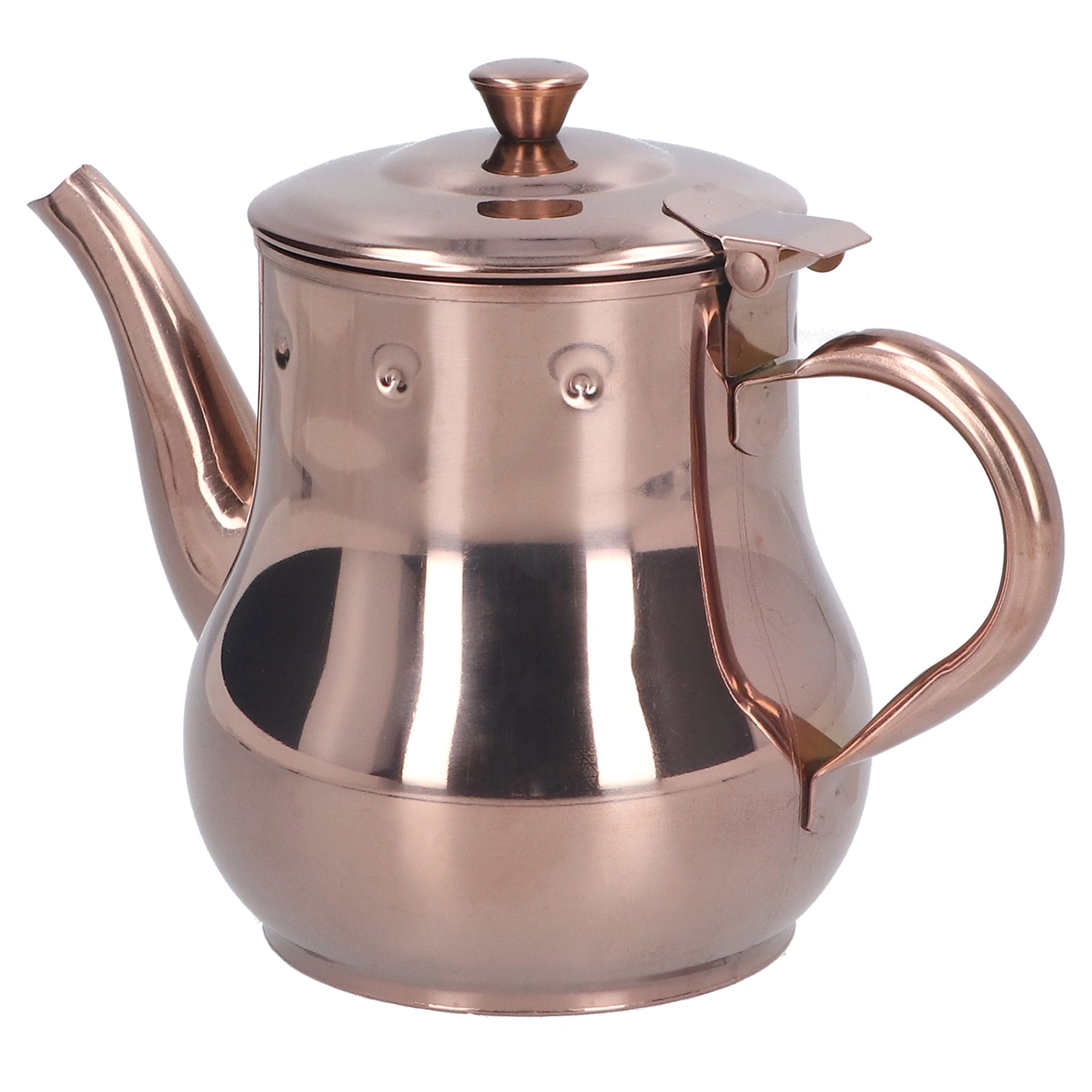Stainless Steel Teapot Rose Gold 500ML Integrated Cover and Anti‑scalding Handle Design Suitable for Conference Rooms