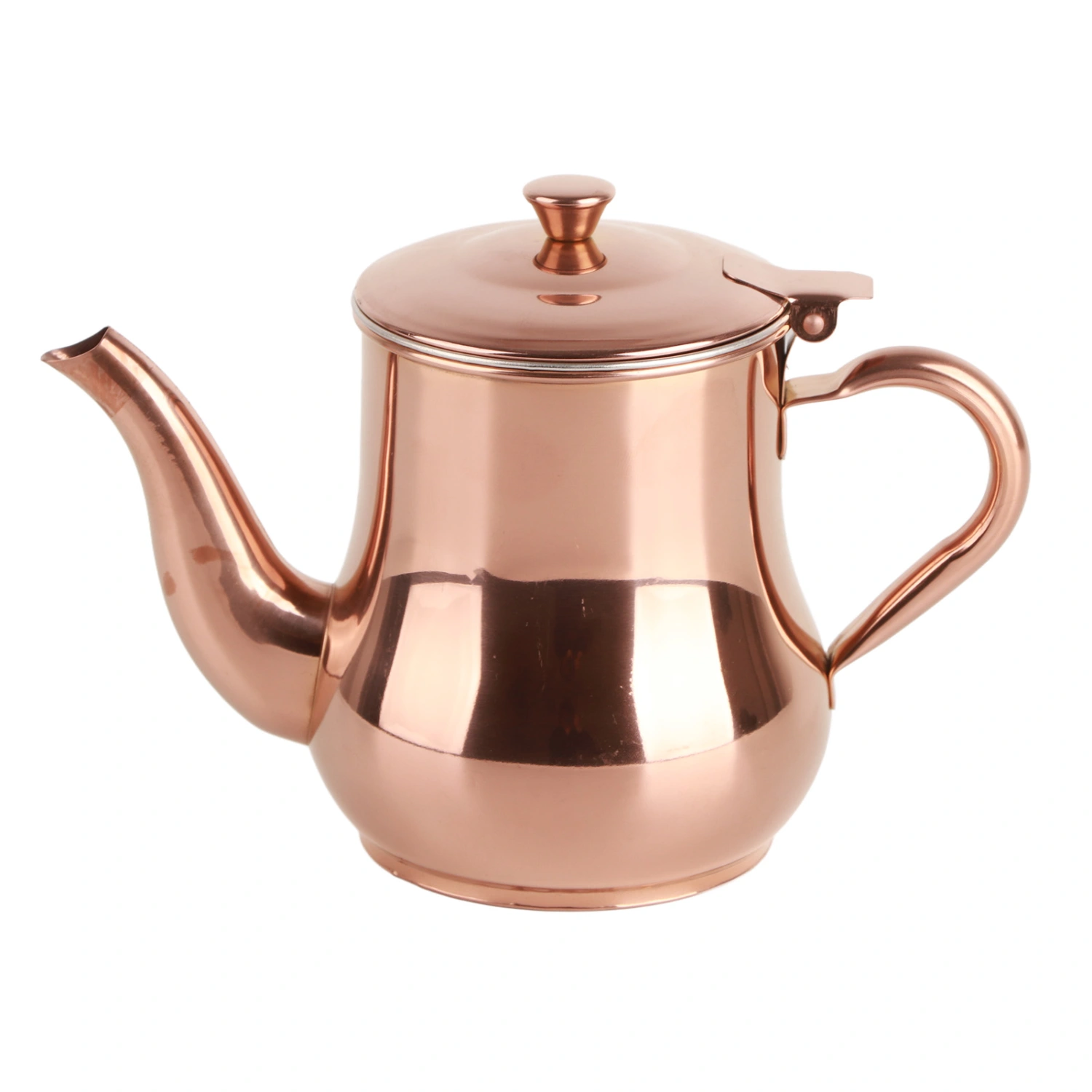 Stainless Steel Teapot Rose Gold 500ML Integrated Cover and Anti‑scalding Handle Design Suitable for Conference Rooms