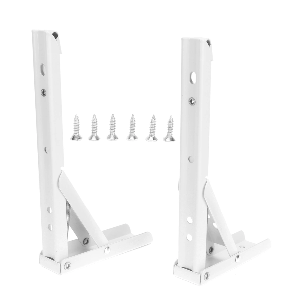 2Pcs Folding Shelf Bracket Cold Rolled Steel Wall Mounted Thick Spring Support Accessory