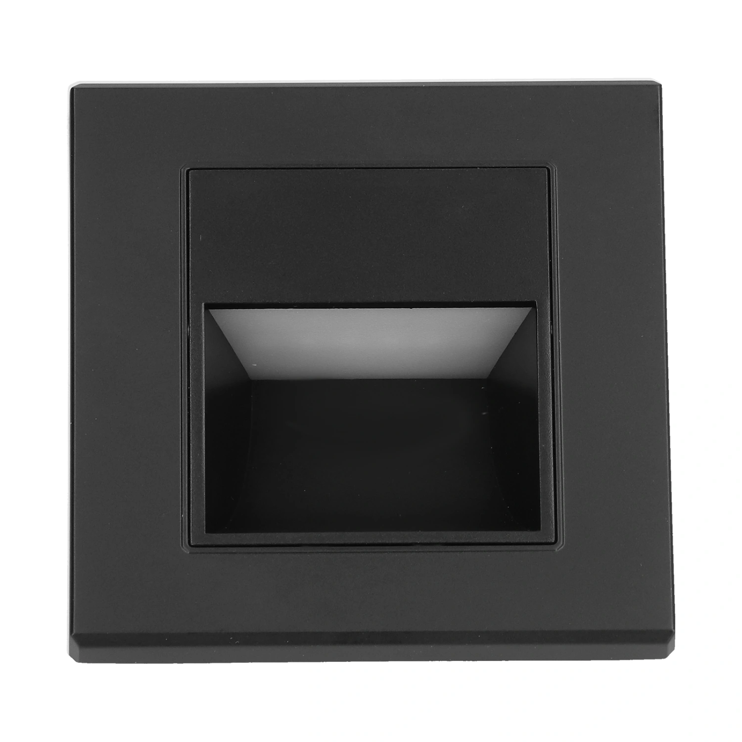 LED Step Lamp Recessed Stair Light for Stairway Corridor Lighting Warm White Light 85‑220VBlack