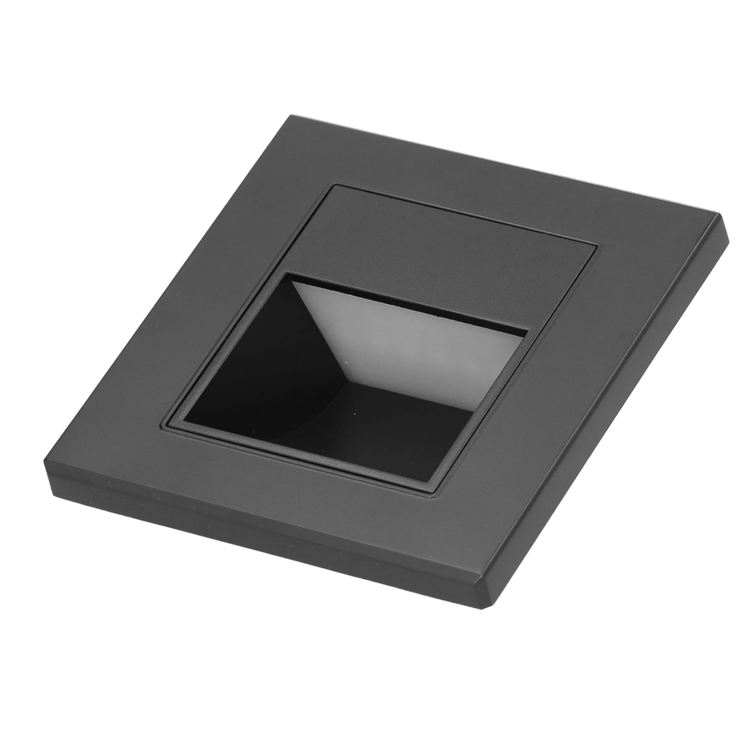 LED Step Lamp Recessed Stair Light for Stairway Corridor Lighting Warm White Light 85‑220VBlack
