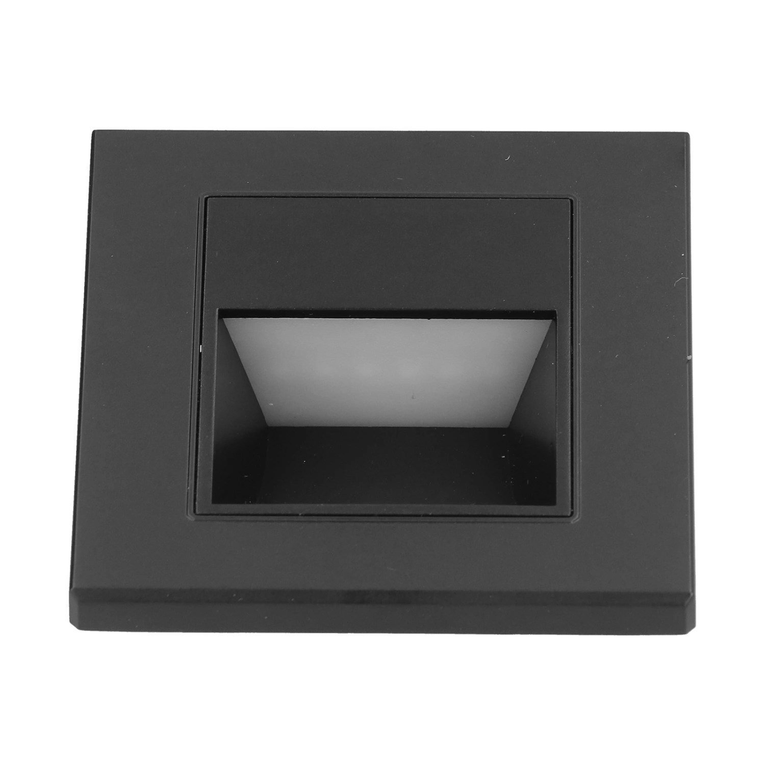 LED Step Lamp Recessed Stair Light for Stairway Corridor Lighting Warm White Light 85‑220VBlack