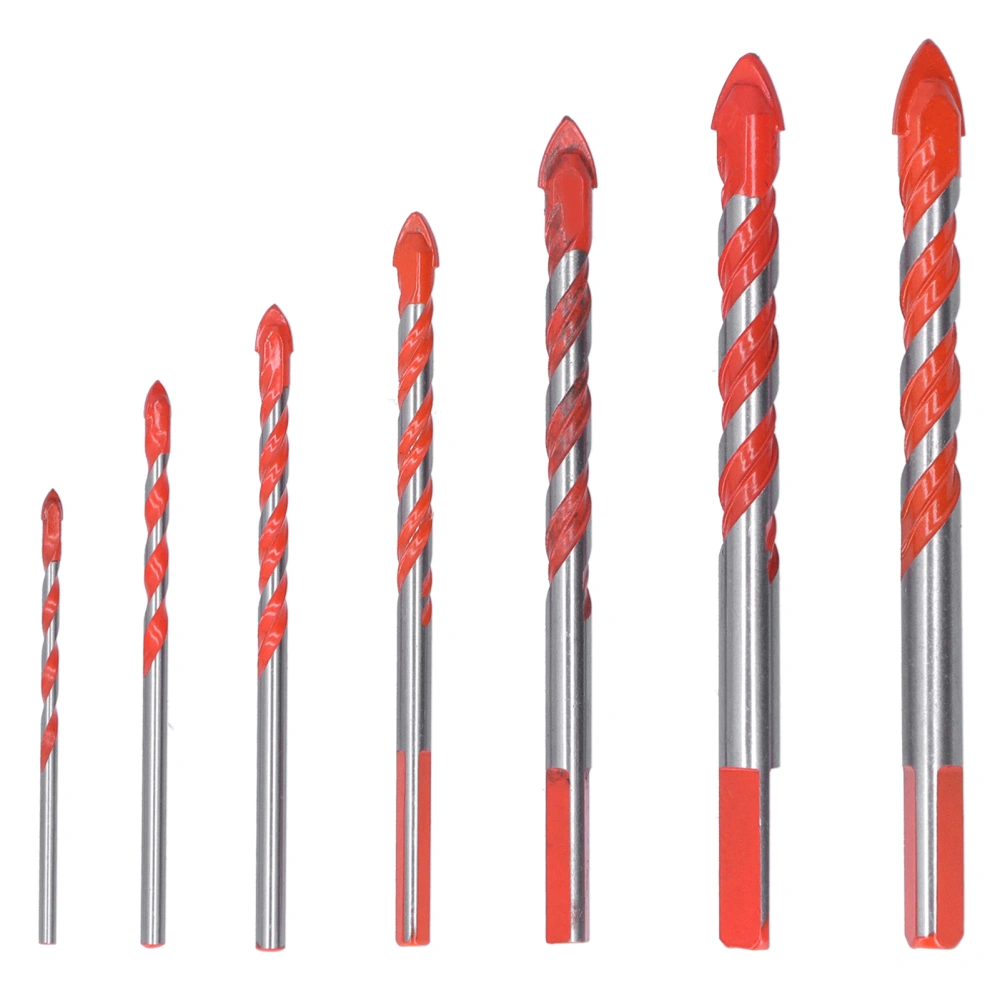 Drill Bit Set Multi Purpose Bits Accessory for Ceramic Tile Concrete Glass Drilling(7Pcs )