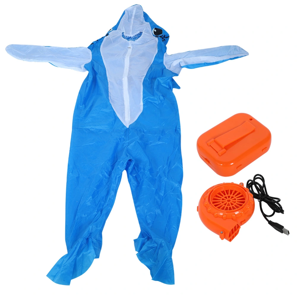 Innovative 190T Waterproof Polyester Cloth Inflatable Costume for Festivals Halloween PartyBlue Sharks Shape X128