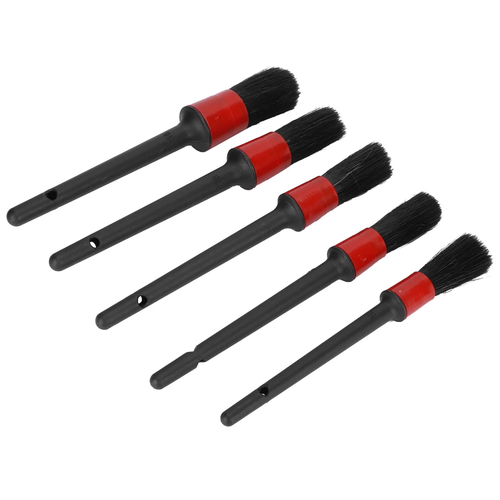 5PCS Car Detailing Brush Set Auto Detail Brush Cleaning Kit for Cleaning Wheels Air Vents Engine