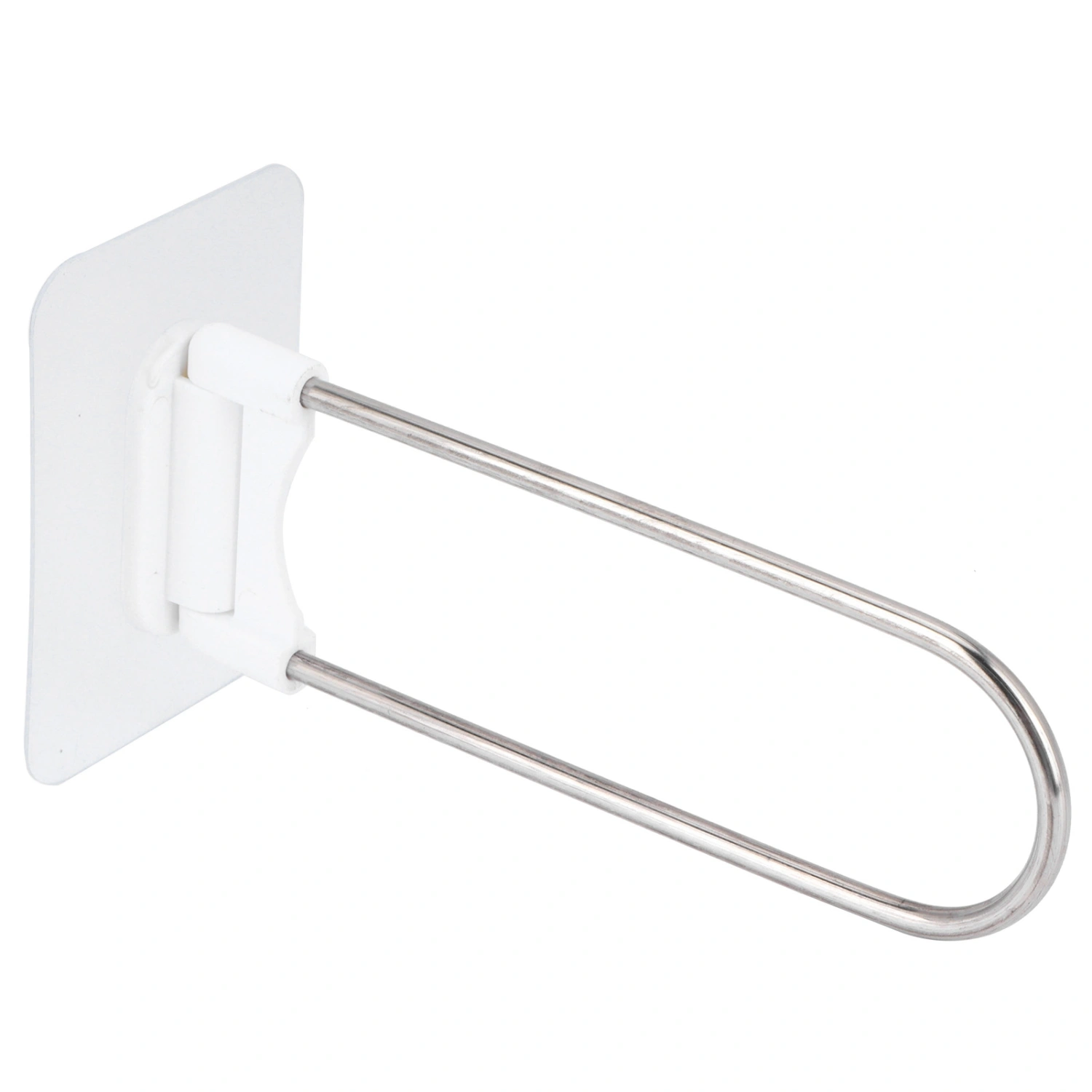 Clothes Hanger Organizer Stainless Steel UShape Wall Storage Rack for Bathroom Balcony White