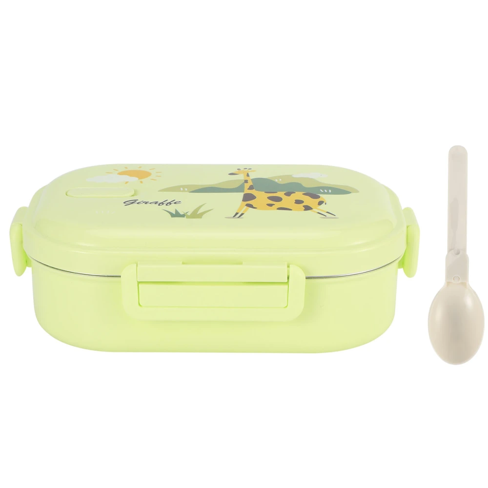 Insulated Lunch Box Leak Proof Stainless Steel Bento Box Japanese Food Children Container(Green )