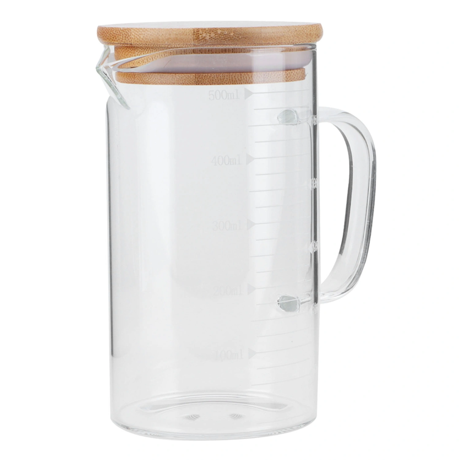 Borosilicate Glass Measuring Cup with Lid HeatResistant Mug for Hotel Restaurant Home(500ml )