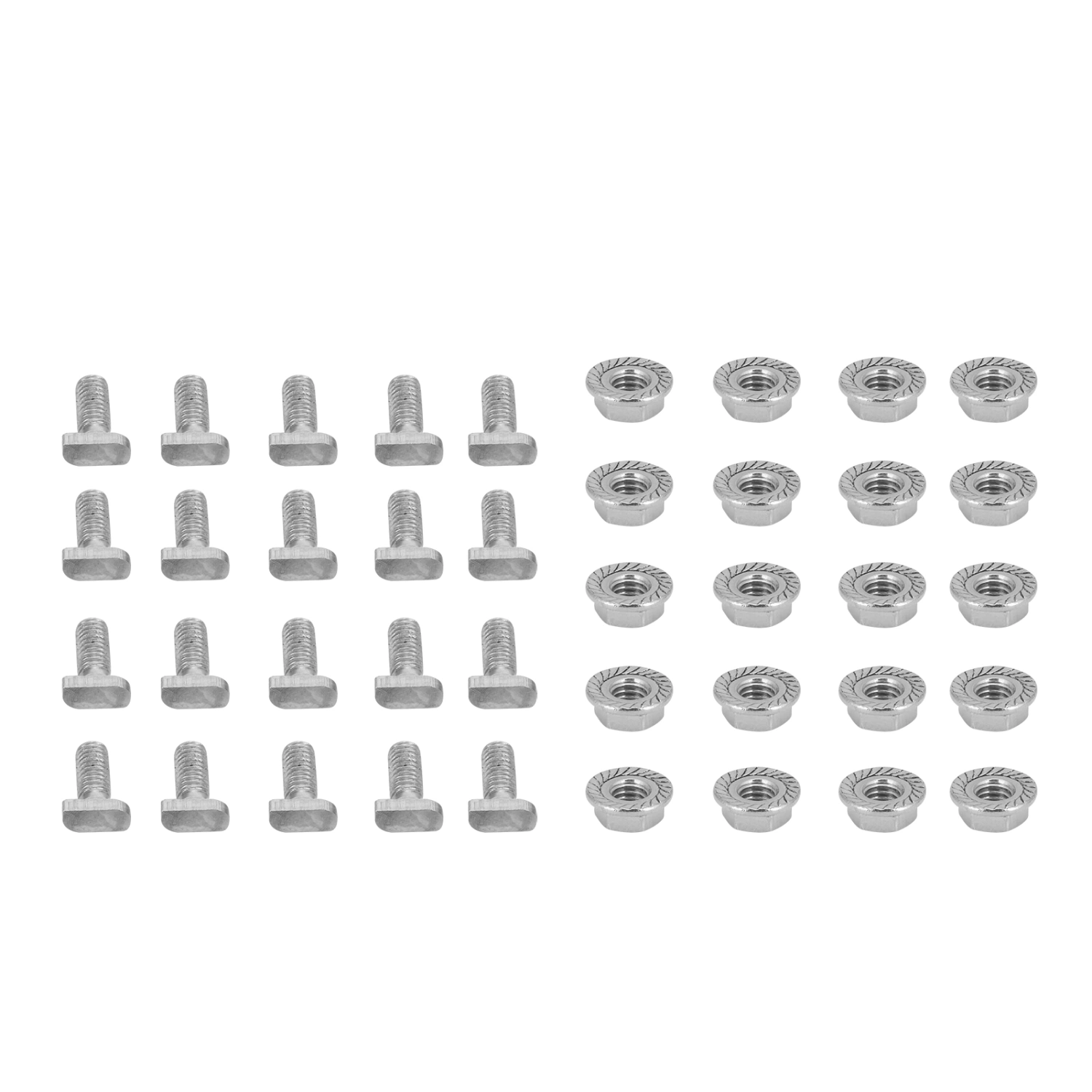 20 Set 304 Stainless Steel M6 Screws with Flange Nut Fasteners Hardware Greenhouse Supplies