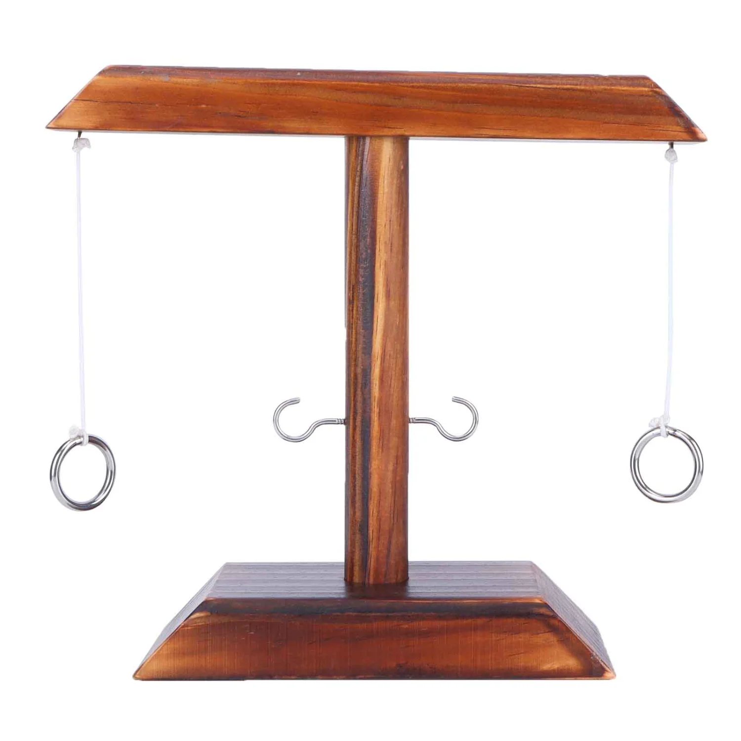 Throwing Game Set Wooden Hook Shot Toy Interactive Games for Home Bar Party Black2