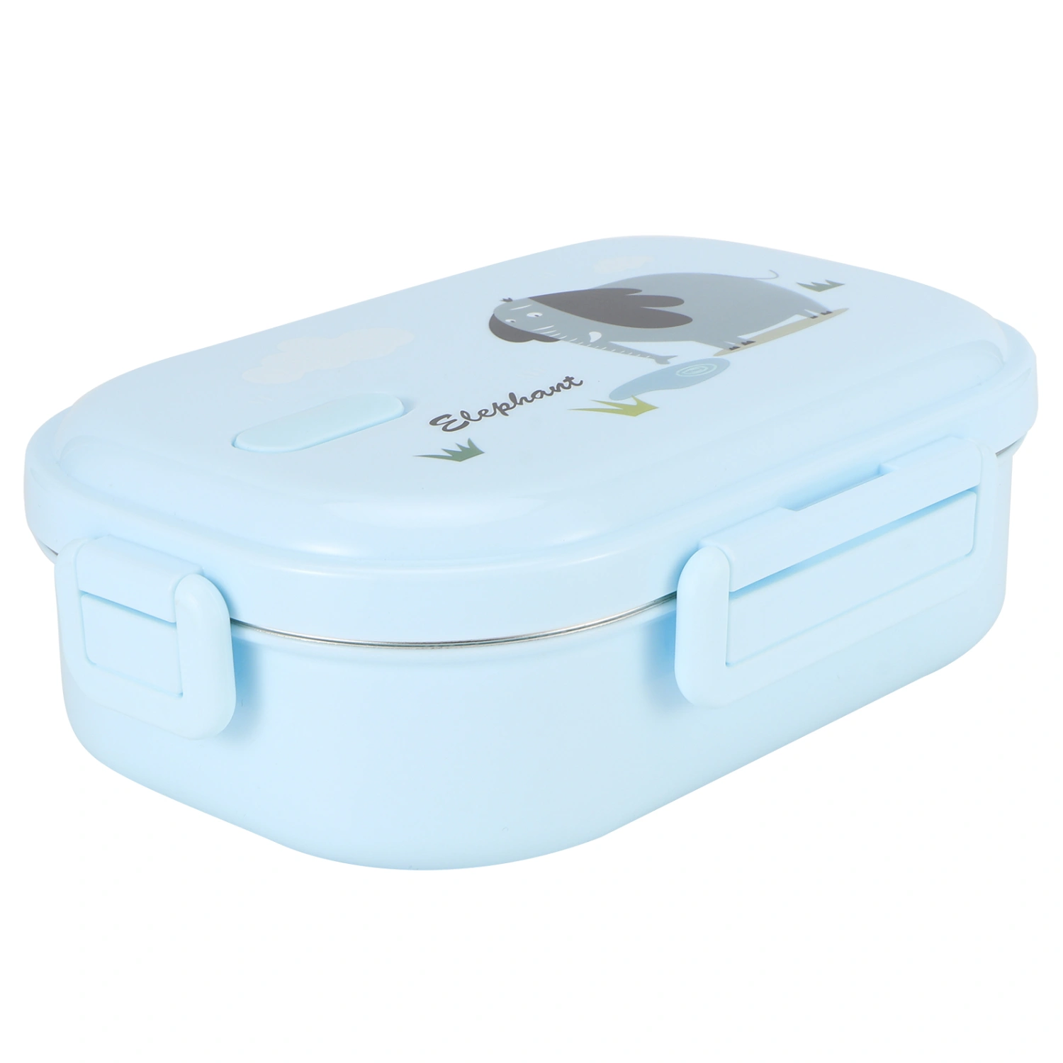 Insulated Lunch Box Leak Proof Stainless Steel Bento Box Japanese Food Children Container(Blue )