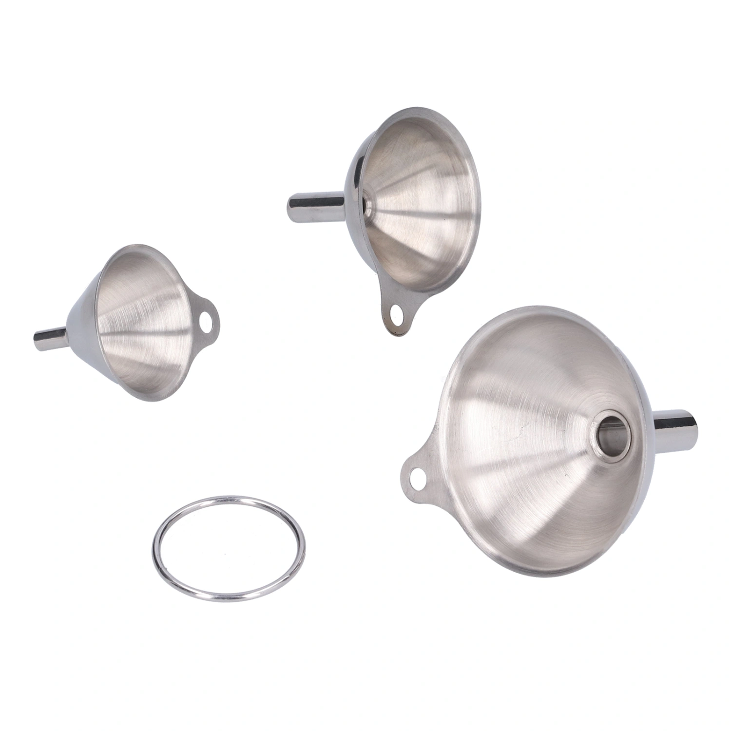 3PCS Stainless Steel Funnel Mini Funnel Oil Vinegar Wine Spice Sauce Leakage Household Oil Leakage