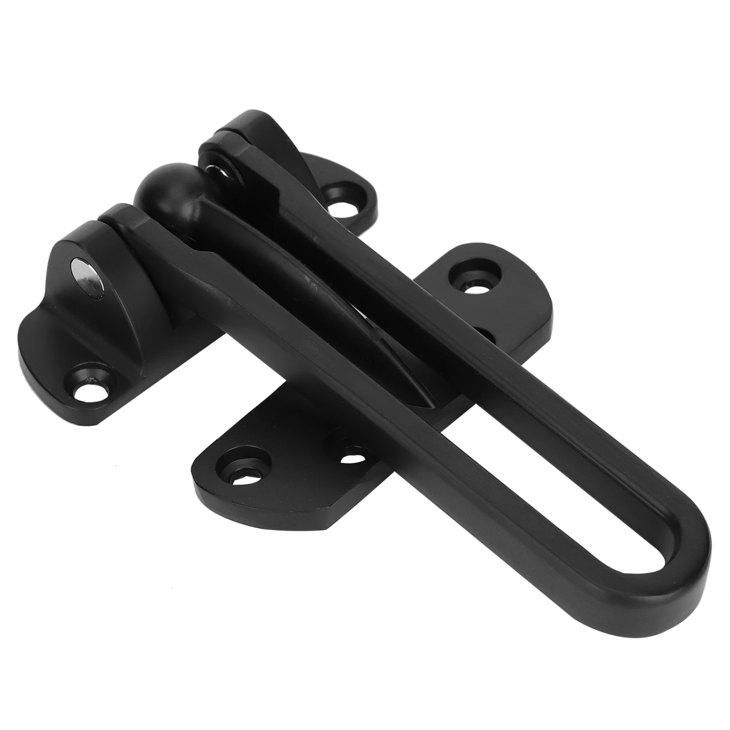 Stainless Steel AntiTheft Lock Buckle Security Guard Door Safety Lock Latch for Home Hotel(Matte Black )