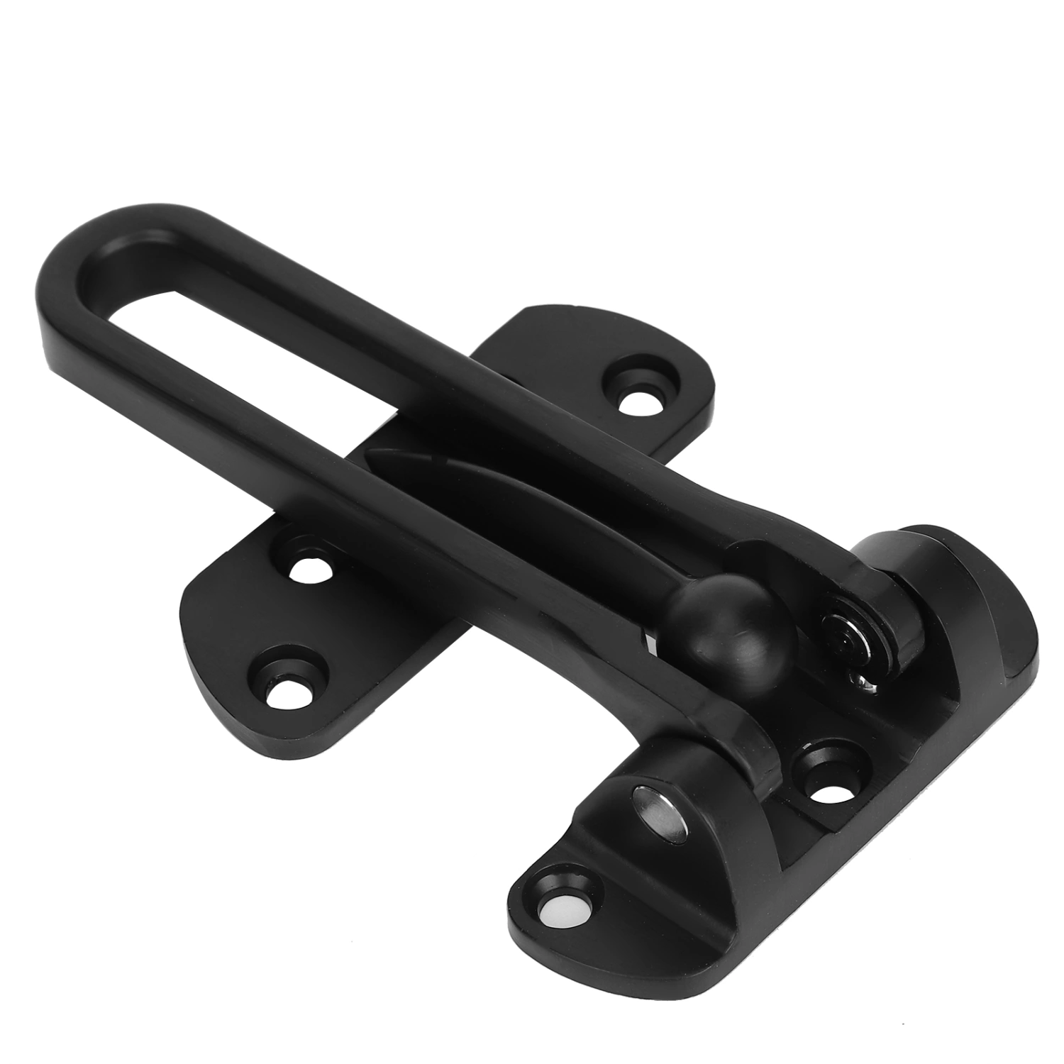 Stainless Steel AntiTheft Lock Buckle Security Guard Door Safety Lock Latch for Home Hotel(Matte Black )