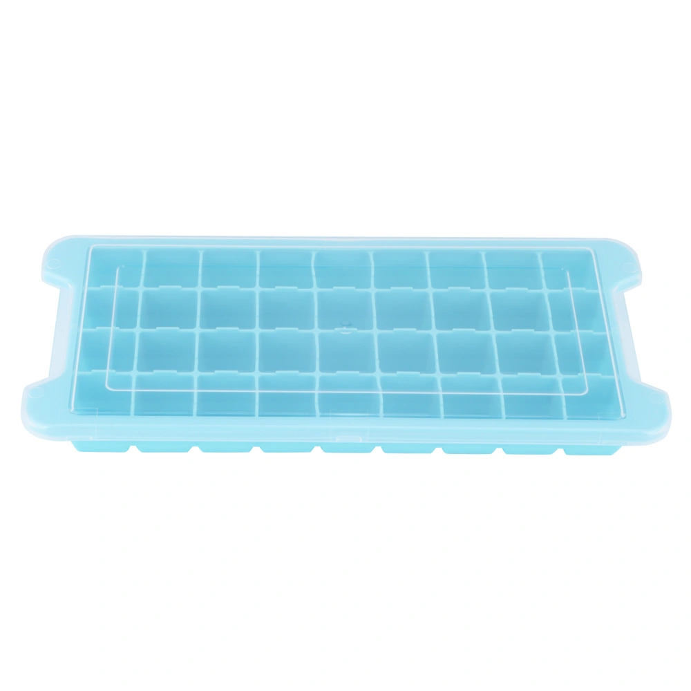 36‑Grid Ice Cubes Tray with Lid Stackable Silicone Sealing Ice Mold Kitchen Bar AccessoryMint Blue