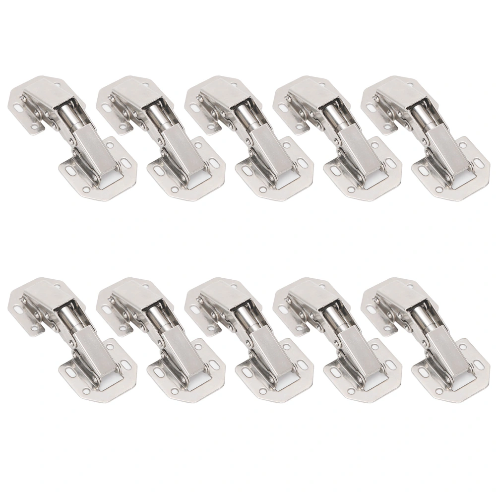 10PCS Cabinet Hinges No Drilling Hole Bridge Shaped Cupboard Door Hinges for Furniture Supplies(4in )