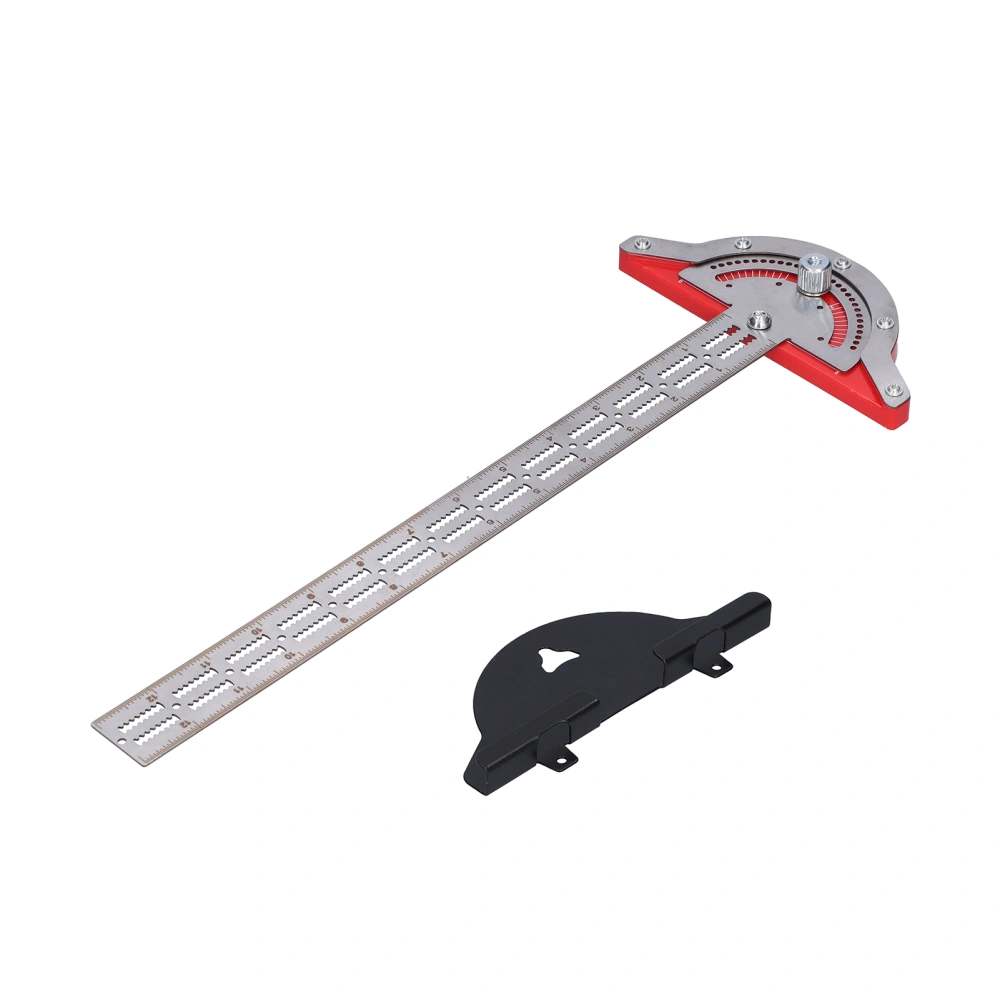 Woodworker Edge Ruler Protractor Portable Stainless Steel Angle Measuring Tool Carpenter Accessory38.1cm / 15in