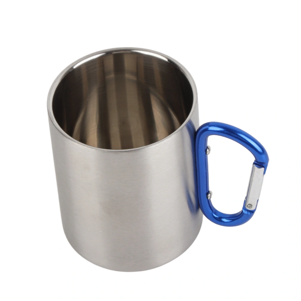 360ml Coffee Cup 304 Stainless Steel Traveling Portable Mug W/Aluminium Alloy Handle