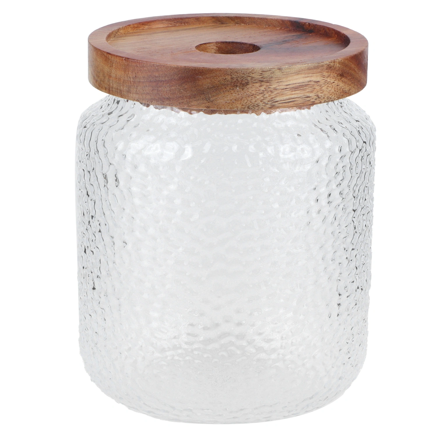 Glass Jar Set Wide Storage Canister with Airtight Wood Lid for Coffee Bean Snacks Nuts500ml