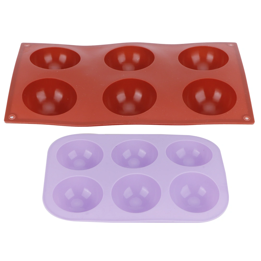 2Pcs Silicone Mold Semicircle Cake Chocolate Dessert Mould DIY Kitchen Baking Accessory