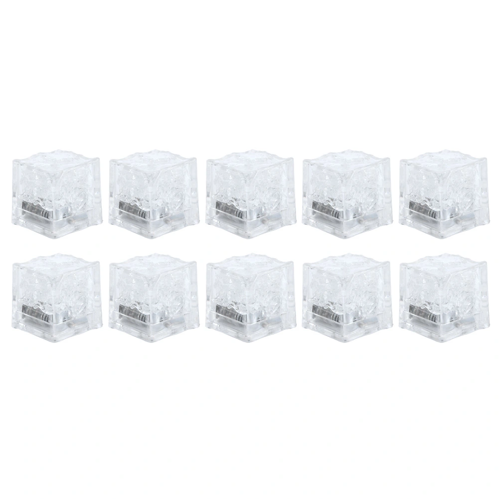 10Pcs Colorful Liquid Sensor LED Ice Cubes Light Flashing Glowing for Wedding Party Decoration